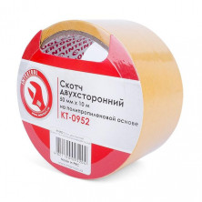 Скотч двухсторонний 50 мм*10 м на полипропиленовой основе INTERTOOL KT-0952