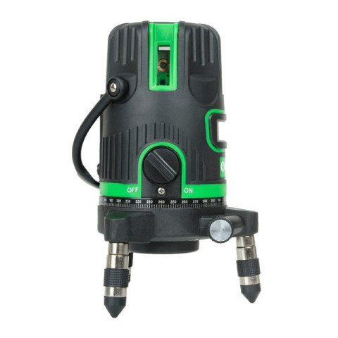 Уровень лазерный 5 лазерных головок, зеленый лазер, звуковая индикация. INTERTOOL MT-3008