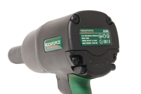 Пневмогайковерт ударный ''Twin Hammer''с реверсом и регулировкой усилия в облегченном корпусе 3/4''(1800Hм, 7000 об/мин,6.3bar,269л/мин,вес 3кг) RF-82566