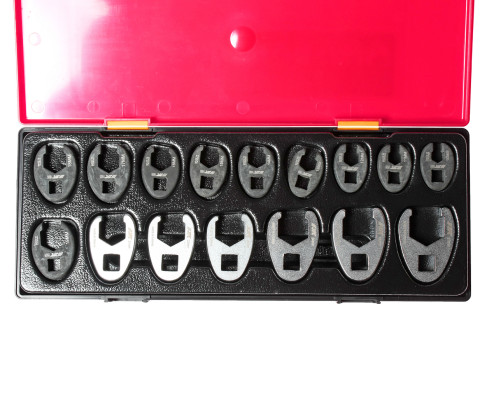 Набор ключей разрезных односторонних 10-27мм 1/2" и 3/8" 16ед.