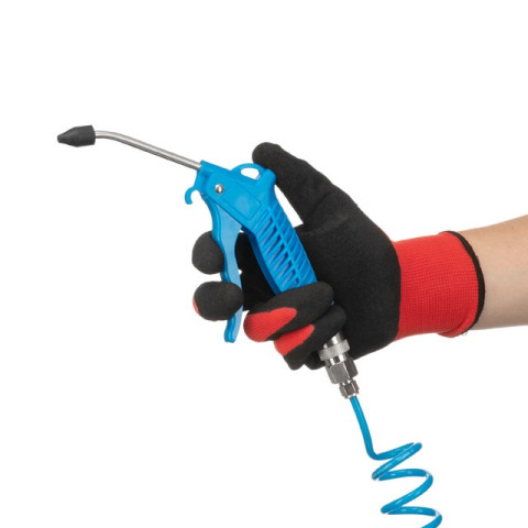 Набор для продува кабины грузовых авто: пистолет, шланг полиуретановый 5м 6x4мм, тройник на 6мм; на быстроразъемных соединениях INTERTOOL PT-1506