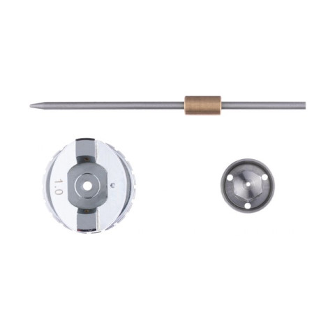 Комплект форсунки 1.0мм для краскопульта LVMP mini PT-0129 (дюза, воздушная головка, игла) INTERTOOL PT-2108