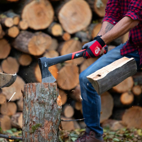 Топор 1000г ручка из фибергласса INTERTOOL HT-0263