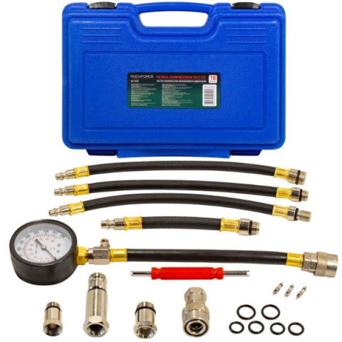Тестер компрессии бензинового двигателя 10пр.(0-20bar), в кейсе Rockforce RF-907G08