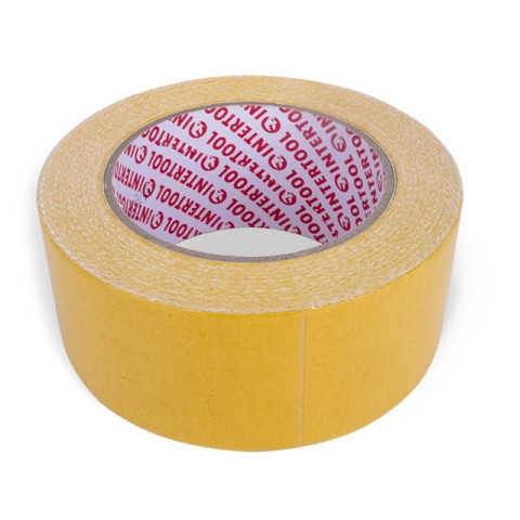 Скотч двухсторонний 50 мм*25 м на тканевой основе INTERTOOL KT-0963