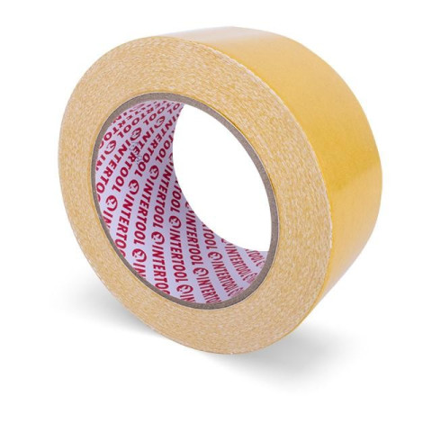 Скотч двухсторонний 50 мм*25 м на тканевой основе INTERTOOL KT-0963