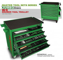 Набор инструментов в тележке TOPTUL 8 секций 360 ед. JUMBO GT-36001