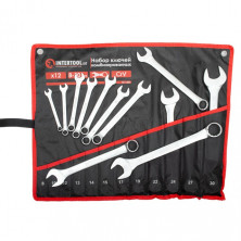 Набор ключей комбинированных 12ед., 8-30мм Cr-V INTERTOOL HT-1251