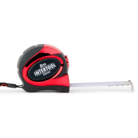 Рулетка 7.5м с автоматической блокировкой полотна INTERTOOL MT-0808