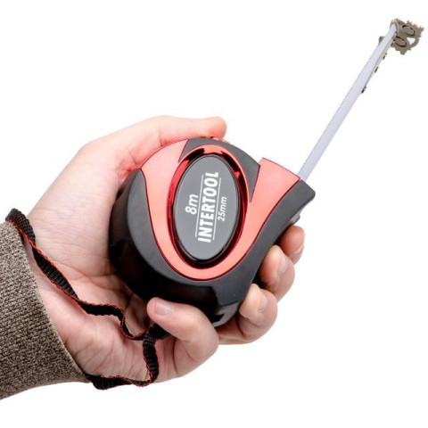 Рулетка 7.5м с автоматической блокировкой полотна INTERTOOL MT-0808
