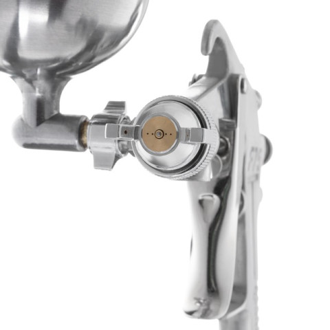 Краскопульт пневматический HP, форсунка 1.5мм, верхний металлический бачок 400мл., 5бар INTERTOOL PT-0202