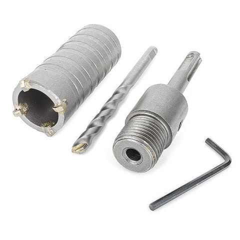 Комплект: сверло корончатое по бетону 32мм+Переходник SDS Plus 100мм INTERTOOL SD-7032