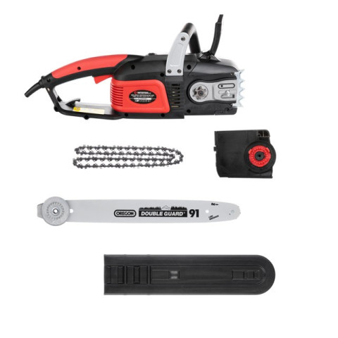 Пила цепная электрическая 2400Вт, шина 40см, плавный пуск, SDS-система натяжки цепи, прямой двигатель. INTERTOOL WT-0625