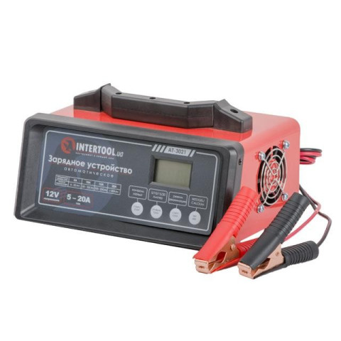 Зарядное устройство 12В, 5/10/15/20А, 230В, режим реанимации, десульфатации аккумулятора INTERTOOL AT-3021