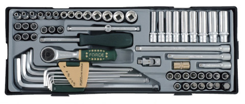 1/4" Набор инструмента 6-гранный 65 пр. (код T2641)