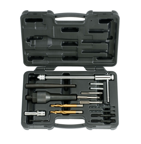 Набор инструмента для извлечения свечей накаливания и реставрации резьбы 16 пр. (код 916G3)