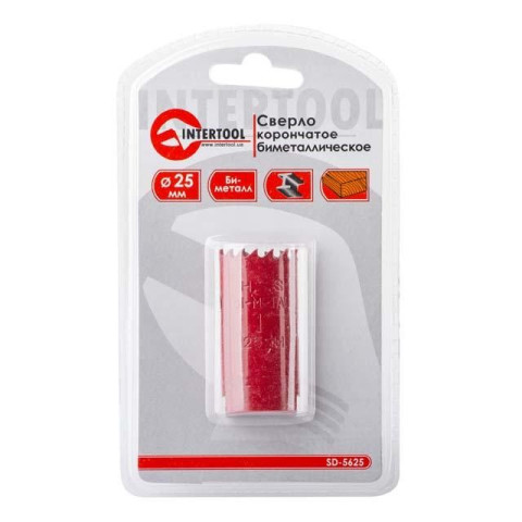Коронка по металлу биметаллическая 25 мм INTERTOOL SD-5625