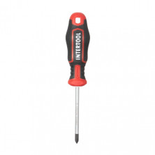 Отвертка крестовая PH1*75 мм, S2, STORM INTERTOOL VT-3415