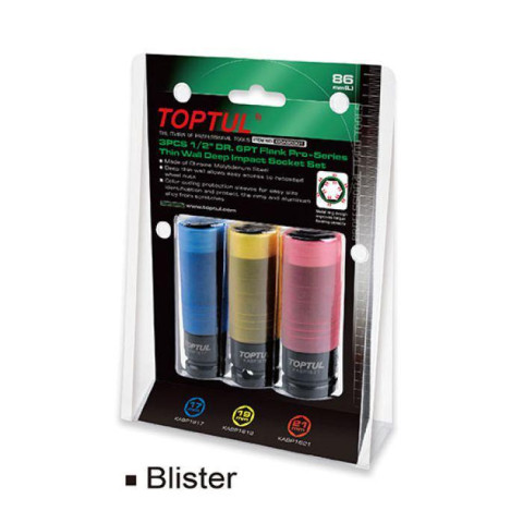 Набор головок для шиномонтажа TOPTUL 1/2" 3ед. Pro-Series GDAS0301