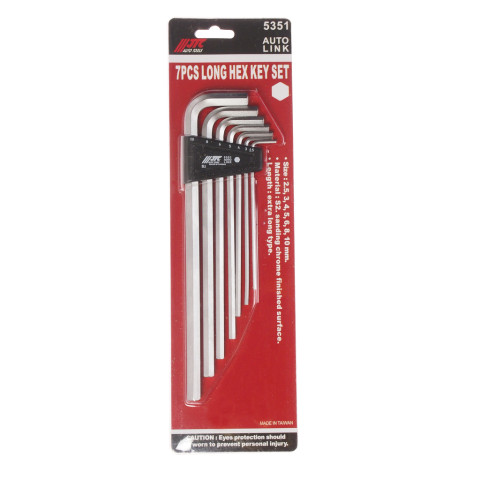 Набор угловых ключей HEX 2,5-10мм удлиненных 7ед.
