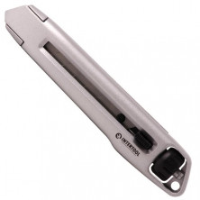 Нож металлический усиленный лезвие 18 мм, с винтовой фиксацией лезвия. INTERTOOL HT-0512