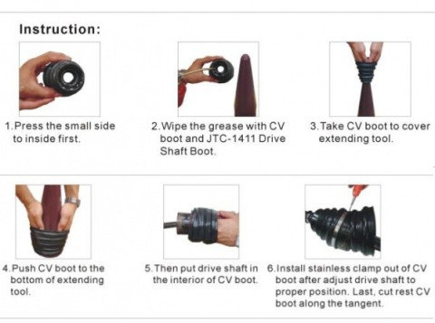 Набор для замены пыльника ШРУСа универсальный (пыльник, стяжка 2 шт., масленка 2 шт.)