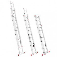 Лестница алюминиевая 3-х секционная универсальная раскладная INTERTOOL LT-0311