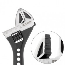 Ключ разводной 250мм кованный, рукоятка TPR, HRC 40~50, Cr-V STORM INTERTOOL XT-0080