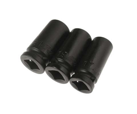 Набор головок ударных средней глубины тонкостенных 1/2" 17-19мм. 3ед.