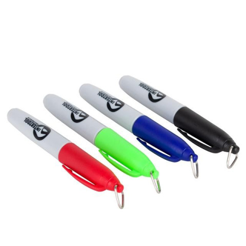 Мини-маркеры перманентные цветные, L= 93 мм, 80 шт/упак. (черный, синий, зеленый, красный) INTERTOOL KT-5011