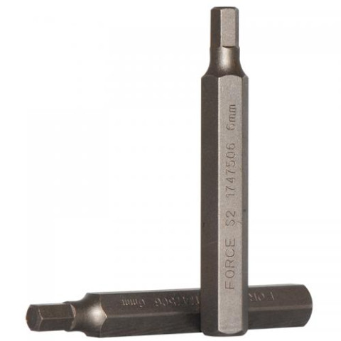 10 мм Бита шестигранная (HEX) 6 мм, L=75 мм (FORCE 1747506)
