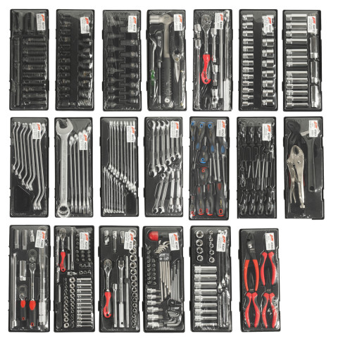 Тележка инструментальная с набором инструмента 344ед.