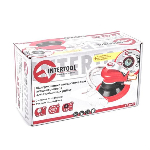 Шлифмашина пневматическая эксцентриковая 150 мм INTERTOOL PT-1007