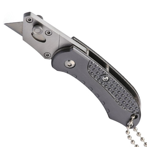 Нож строительный складной с трапециевидным лезвием, SK5, алюминиевая рукоятка INTERTOOL HT-0532