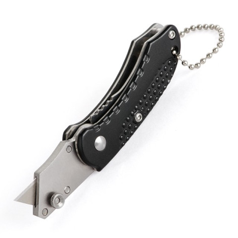 Нож строительный складной с трапециевидным лезвием, SK5, алюминиевая рукоятка INTERTOOL HT-0532