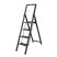 Стремянка алюминиевая "Black Slim", 4 ступени, высота верхней ступени 912 мм, 150 кг, STORM INTERTOOL LT-5004