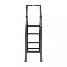 Стремянка алюминиевая "Black Slim", 4 ступени, высота верхней ступени 912 мм, 150 кг, STORM INTERTOOL LT-5004