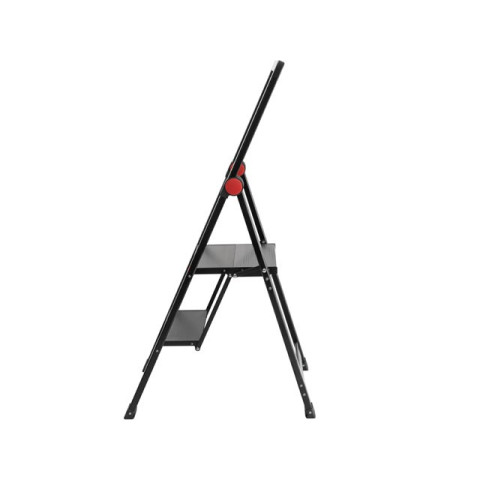 Стремянка алюминиевая "Black Slim", 2 ступени, высота верхней ступени 456мм, 150 кг, STORM INTERTOOL LT-5002