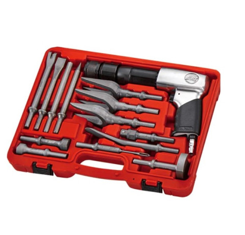 Молоток пневматический с набором зубил 15ед.