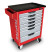 Тележка инструментальная профессиональная TOPTUL (Pro-Line) 7 секций (красная) TCAC0702